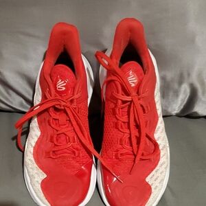 Under Armour Red and White Women's Athletic Shoes